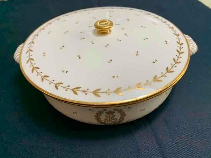 Sevres Porcelain Casserole Tureen Antique French Dinnerware Fine China Tableware (1 of 10)