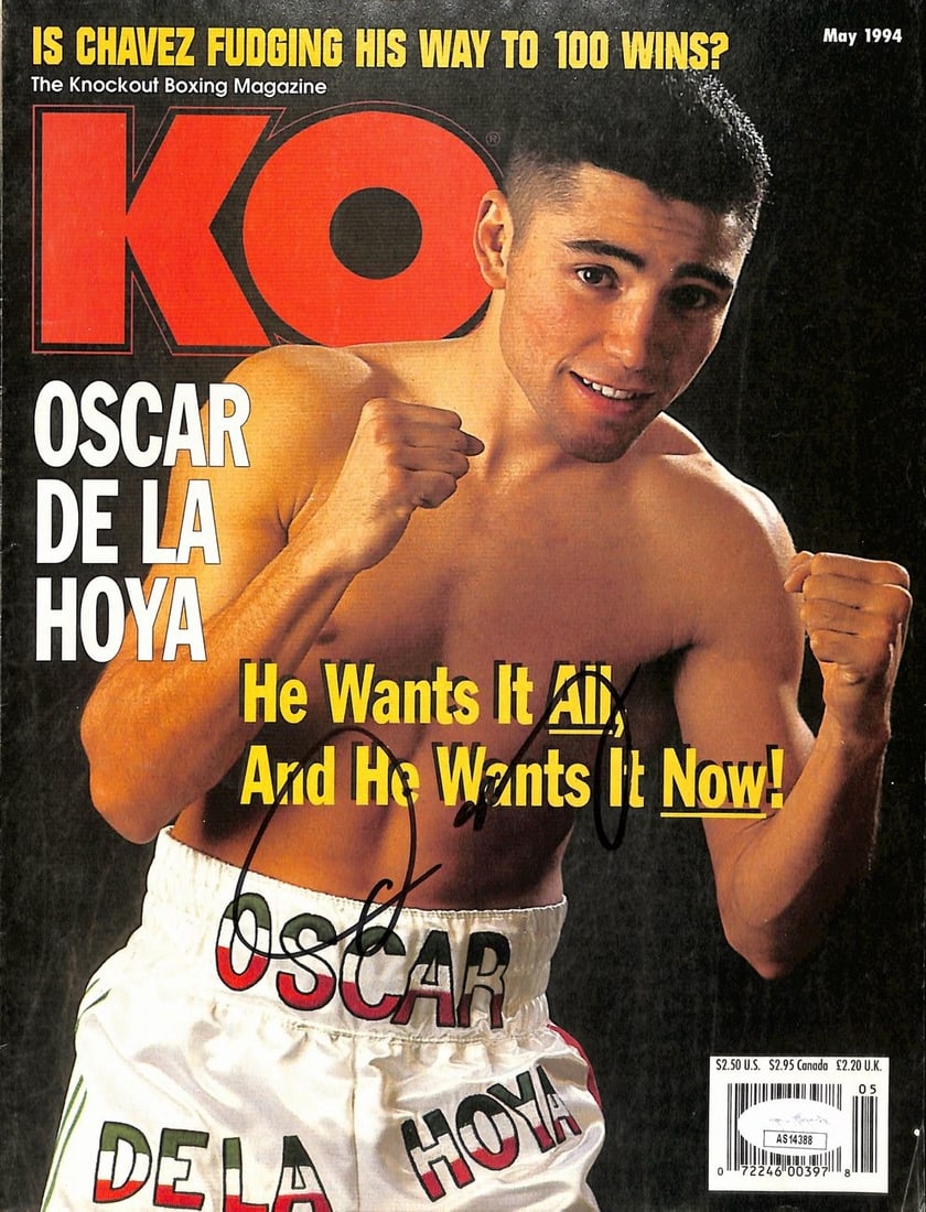 Oscar De La Hoya Signed/ Autographed May 1994 KO Magazine NO LABEL JSA 186415 (1 of 1)