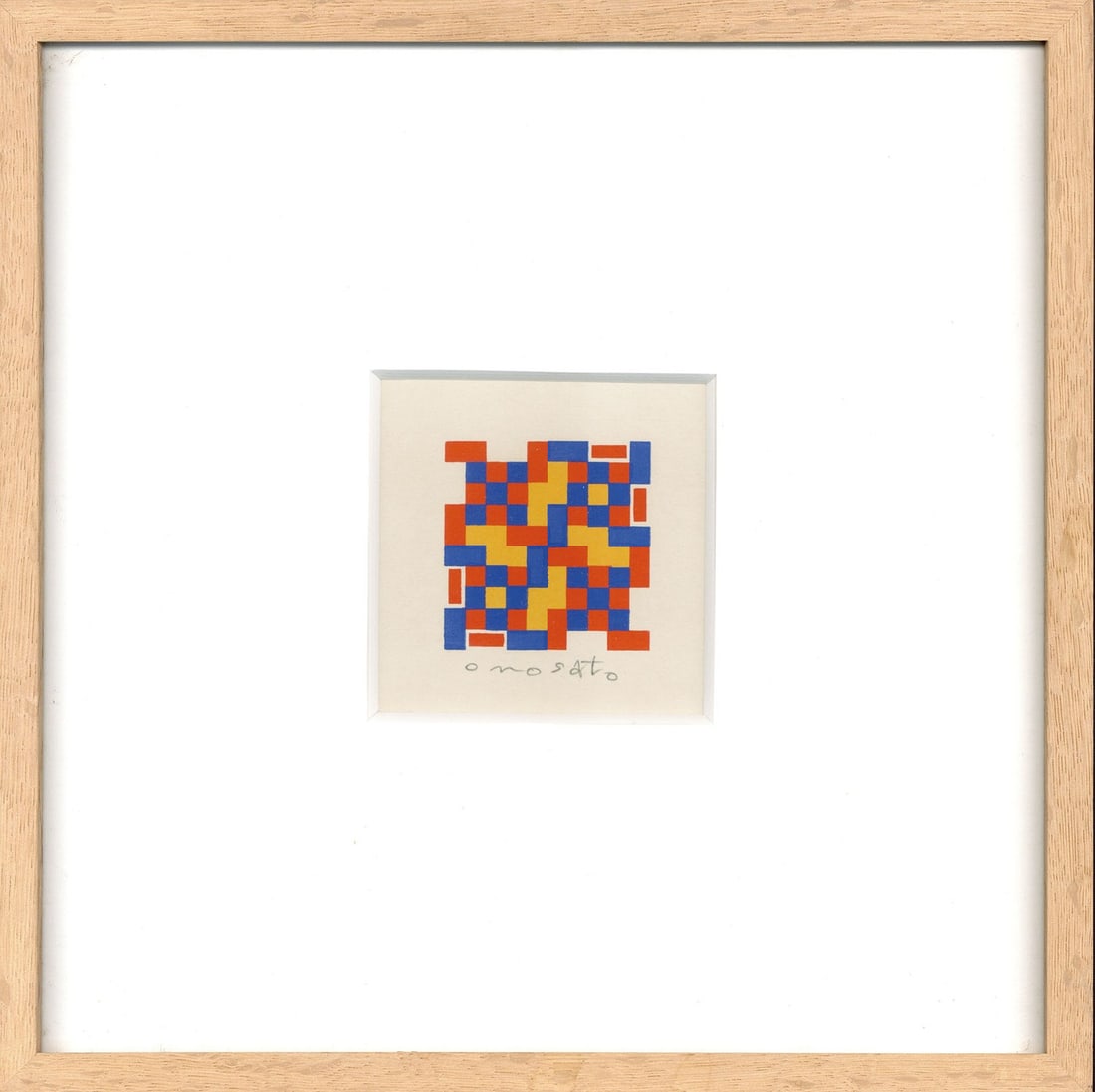 Signed Abstract Art Silkscreen Print Framed By Geometric Toshinobu Onosato (1 of 2)