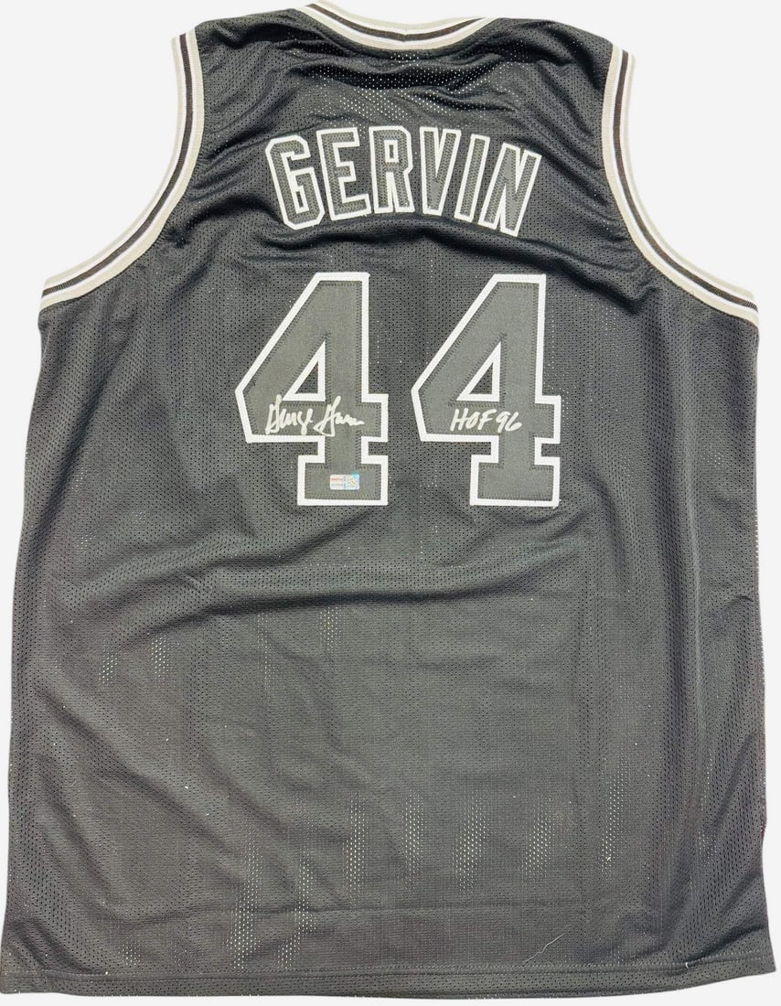 George Gervin Autographed Spurs Custom Jersey (Tristar): George Gervin Autographed Spurs Custom Jersey (Tristar) Item Specifics: Brand: James Spence Authentication (JSA) George Gervin Autographed Spurs Custom Jersey Signed in silver paint pen across the jer