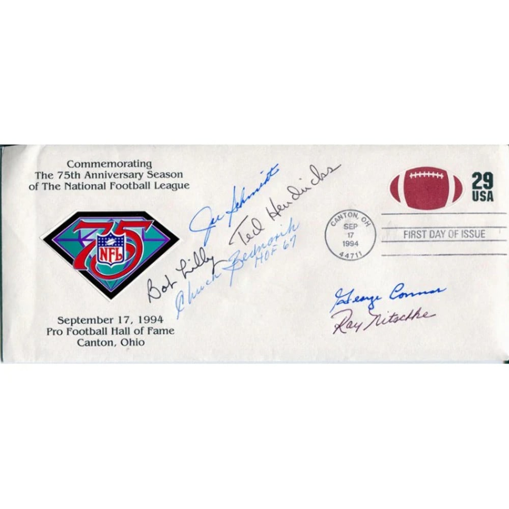 Joe Schmidt Ted Hendricks Bob Lilly Chuck Bednarik Ray Ni George Cannon (1 of 2)