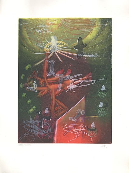 Roberto Matta Signed Etching Print I Fixed Various Dizziness 1978 Ltd Ed 36 (1 of 11)
