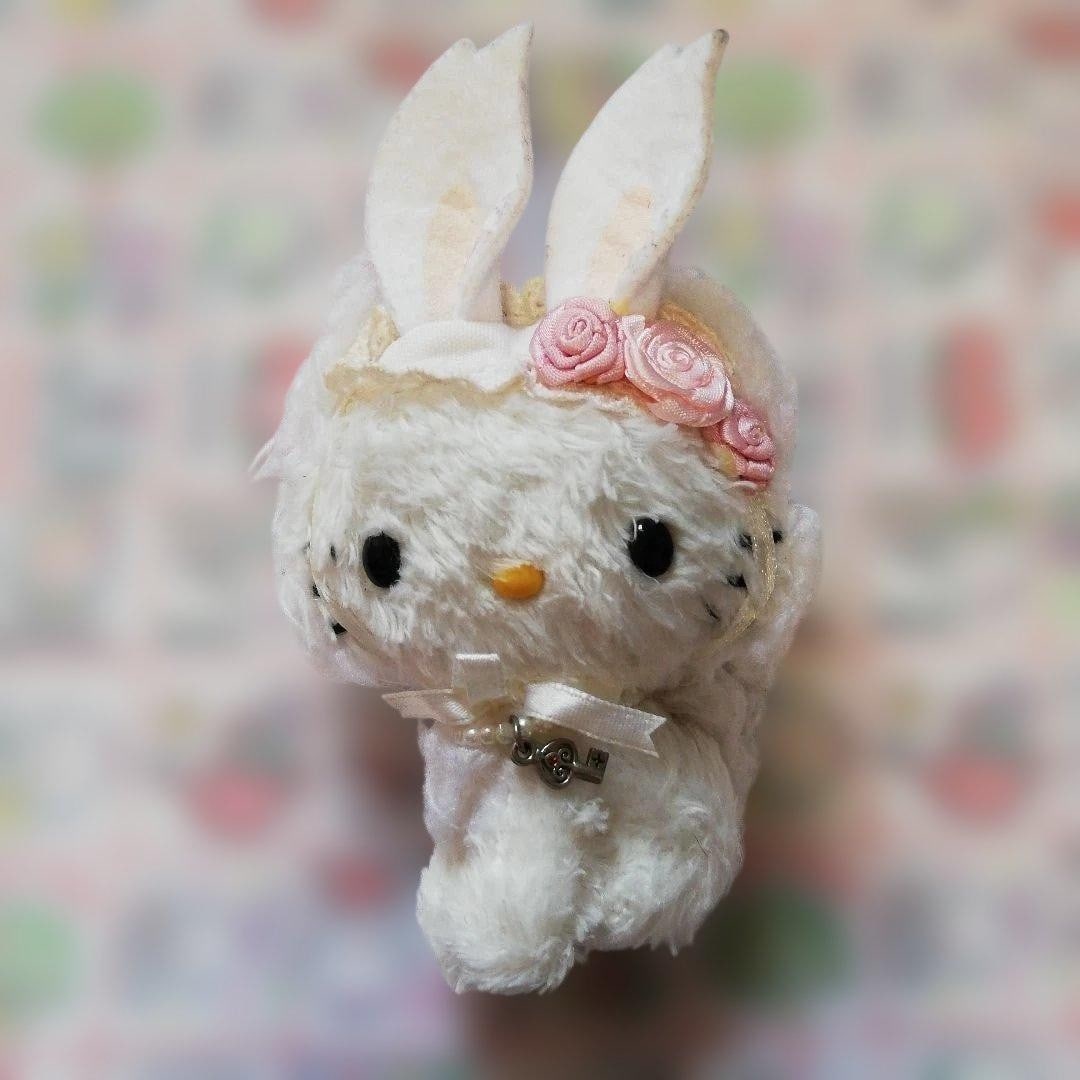 Vintage Collectible Sanrio Bunny Ear Mascot Keychain Kitty Charmmy Plush (1 of 7)
