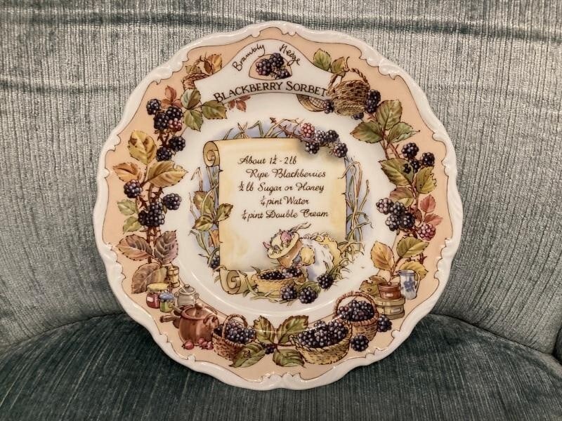 Royal Doulton Brambly Hedge Recipe Plate 7.87in Decorative Plate Rare (1 of 4)