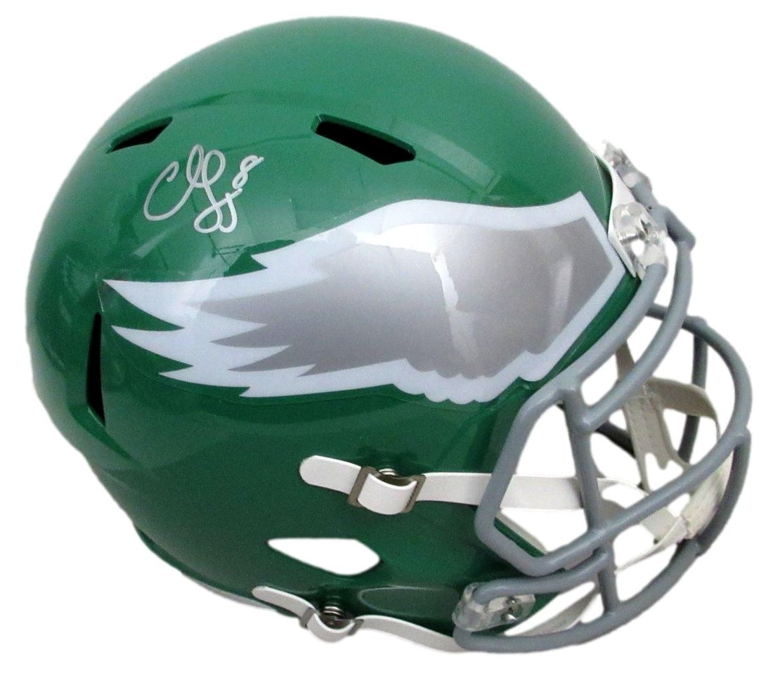 Kelly Green Replica Full Size signed Helmet Gardner Johnson C J (1 of 6)
