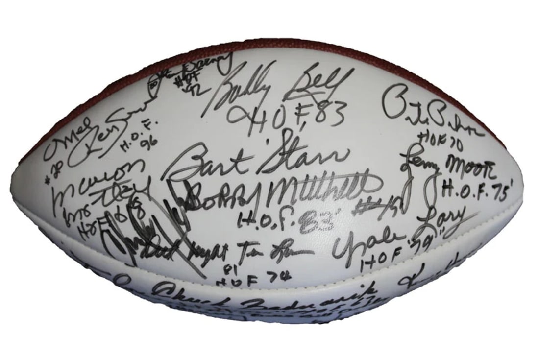 Signed Football Hall of Fame Signed by NFL and NBA (1 of 4)