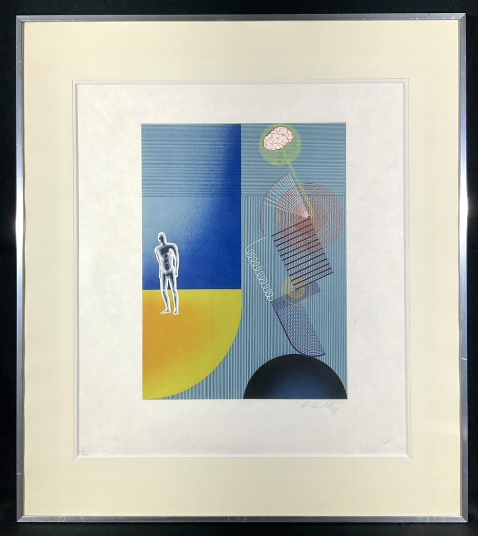 Discours de la Methode Op Art Silkscreen Framed by Victor Vasarely Signed (1 of 10)