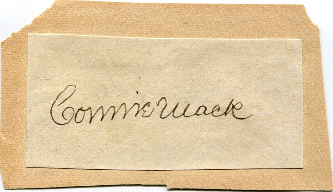 Connie Mack Autographed 2x4 Cut (JSA) (1 of 2)
