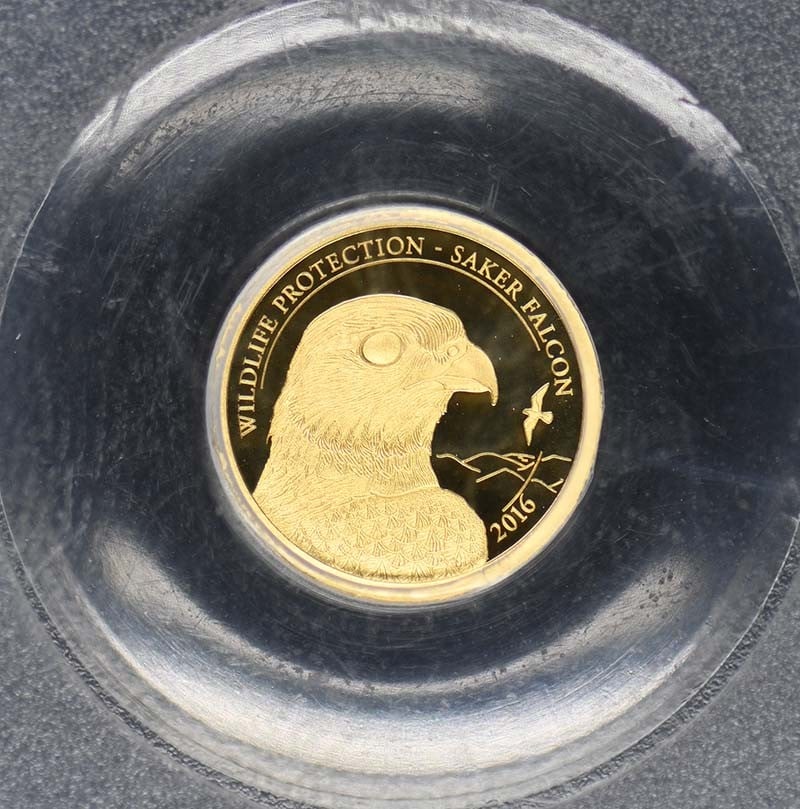 2016 1000 T Saker Falcon PCGS PR70DCAM - 2