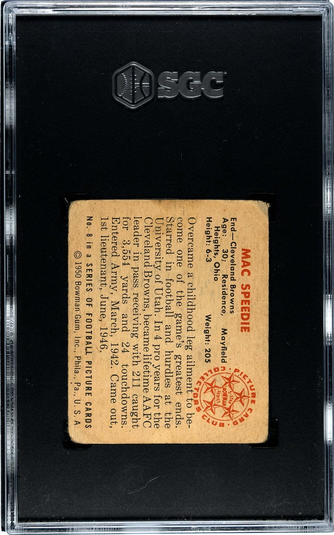 Speedie Mac 1950 #8 SGC - 2