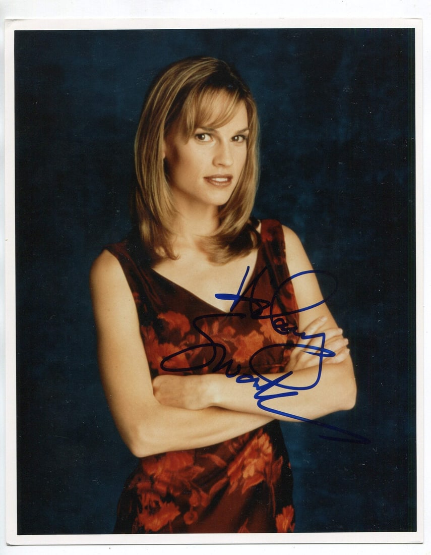 Hilary Swank Autographed 8x10 Photo: Hilary Swank Autographed 8x10 Photo Item Specifics: Photo is signed in black sharpie Item is authenticated by Rich Altman's , and will be accompanied with a COA from . Product Disclaimer: Not affiliat