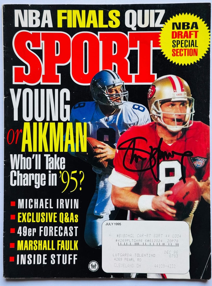 Steve Young Autographed Sport Magazine July 1995 (PSA) (1 of 3)
