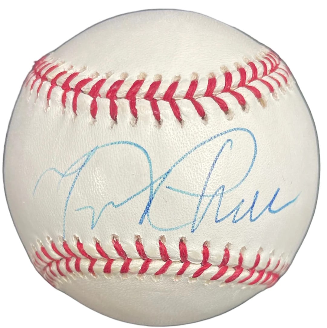 Miguel Cabrera Autographed Official Major League Baseball (JSA): Miguel Cabrera Autographed Official Major League Baseball (JSA) Miguel Cabrera's blue ink signature across the sweet spot adds a touch of authenticity to this Official Bud Selig Major League Baseball.