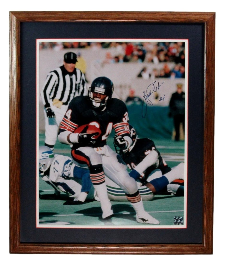 Walter Payton 16x20 Photo Chicago Bears Signed Framed Autographed BAS 199080 (1 of 4)