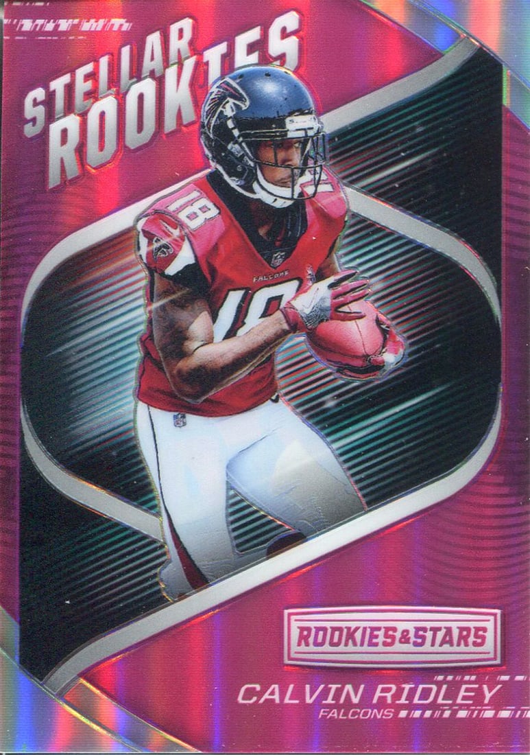 Calvin Ridley 2018 Panini Rookie and Stars Stellar Rookies Pink Rookie Card (1 of 2)