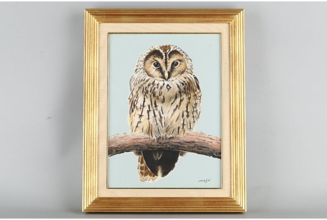 Masahiro Kadowaki oil painting antique framed owl bird animal signature japanese: Masahiro Kadowaki oil painting antique framed owl bird animal signature japanese Item Specifics: Primary Material: Paper Color: Multi-Color Original/Reproduction: Antique Original Region Of Origin: Ja