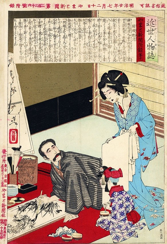 Yoshitoshi Woodblock Print 1887 Nishikiori Takekiyo Biographies Modern People: Yoshitoshi Woodblock Print 1887 Nishikiori Takekiyo Biographies Modern People Item Specifics: Artist: Tsukioka Yoshitoshi Subject: Biographies of Modern People - Nishikiori Takekiyo Material: Paper St