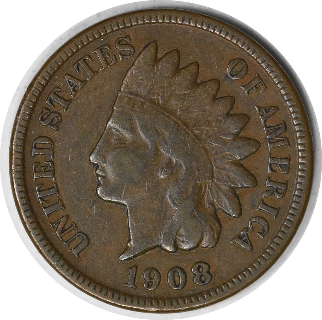 1908-S Indian Cent F Uncertified: 1908-S Indian Cent F Uncertified The 1908-S Indian Cent F Uncertified coin features a circulated condition with a grade of F, showcasing its natural wear and tear. Made from copper, it was minted in S