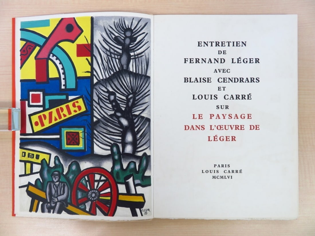 Rare ArtBook Entretien de Fernand Leger avec Blaise Cendrars et Louis Carre 1956: Rare ArtBook Entretien de Fernand Leger avec Blaise Cendrars et Louis Carre 1956 Item Specifics: Binding: Softcover Wraps Place Of Publication: Paris Signed: No Publisher: Louis Carre Subject: Illustr