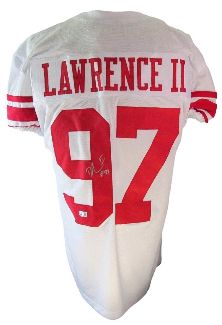 Dexter Lawrence II Signed/ Auto White Custom Jersey NY Giants Beckett 203386 (1 of 5)