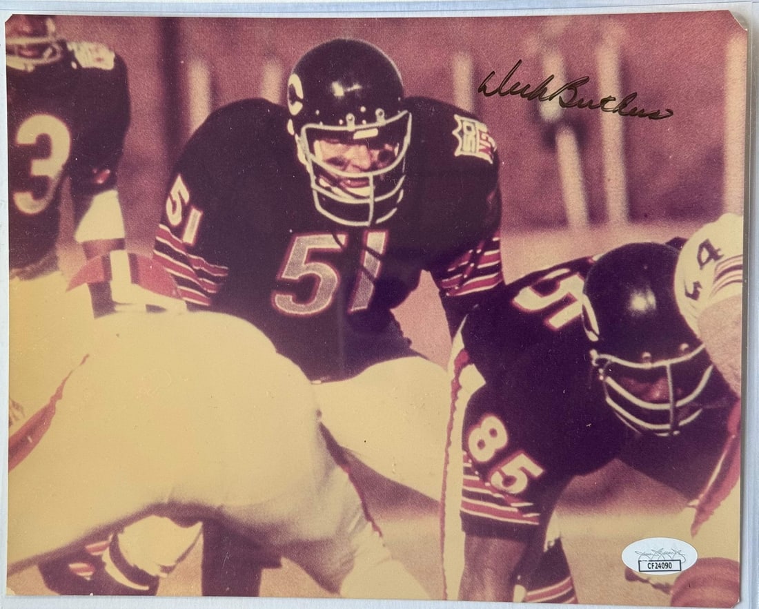 Dick Butkus Autographed Bears 8x10 Football Photo (JSA) (1 of 1)