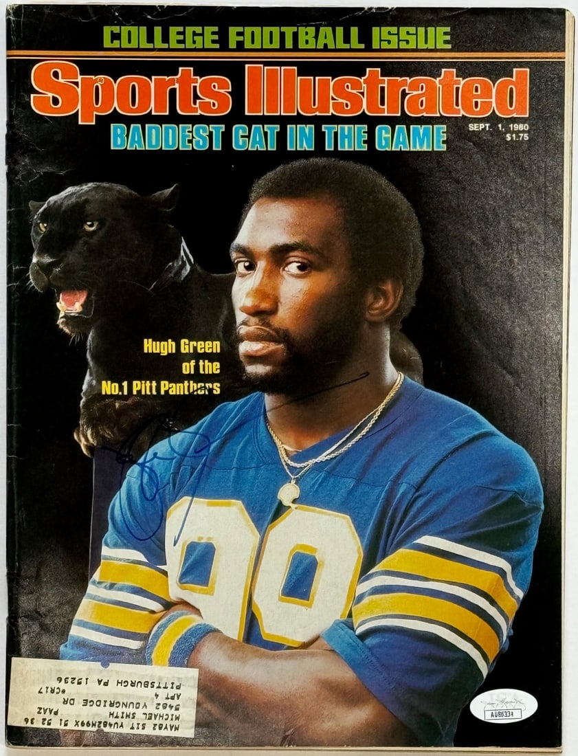 Hugh Green Autographed Sports Illustrated Magazine September 1 1980 (JSA) (1 of 2)