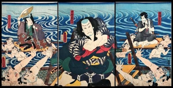Kunisada woodblock print butterfly plover triptych by Utagawa Toyokuni III: Kunisada woodblock print butterfly plover triptych by Utagawa Toyokuni III Item Specifics: Artist: Toyokuni III (Utagawa Kunisada) Subject: Kabuki Theater Material: Washi Paper Style: Japanese Product