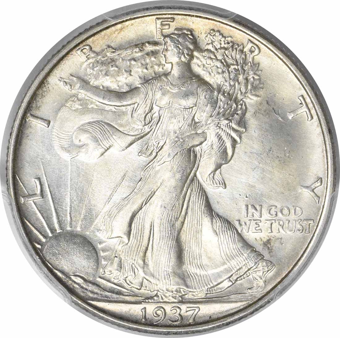 Silver Half Dollar Walking Liberty MS66+ PCGS - 2