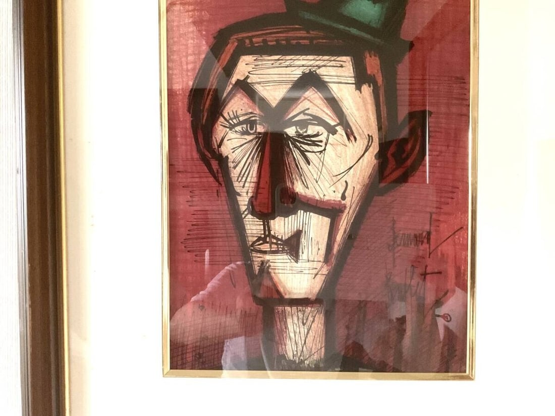 Bernard BUFFET The Clown on Red Original Lithogragh Print Signed Framed With Box: Bernard BUFFET The Clown on Red Original Lithogragh Print Signed Framed With Box Item Specifics: Artist: Bernard Buffet Signed: Signed Original/Licensed Reprint: Original Framing: Framed Print Surface