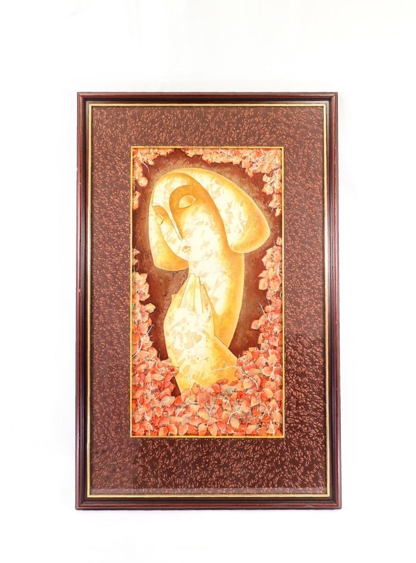 Yukanyan Tigran Mixed Media Painting Woman Original 1996 Armenian Artist Signed: Yukanyan Tigran Mixed Media Painting Woman Original 1996 Armenian Artist Signed Item Specifics: Unit Of Sale: Single Piece Artist: Tigran Yukanyan Size: Large Signed: Yes Material: Paper Framing: Fram