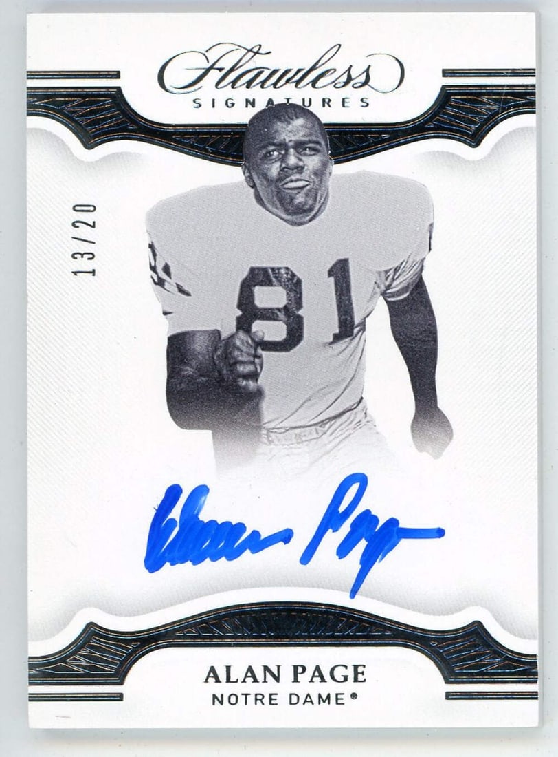 Flawless Autographed 2019 Panini Alan Page #1 (1 of 2)