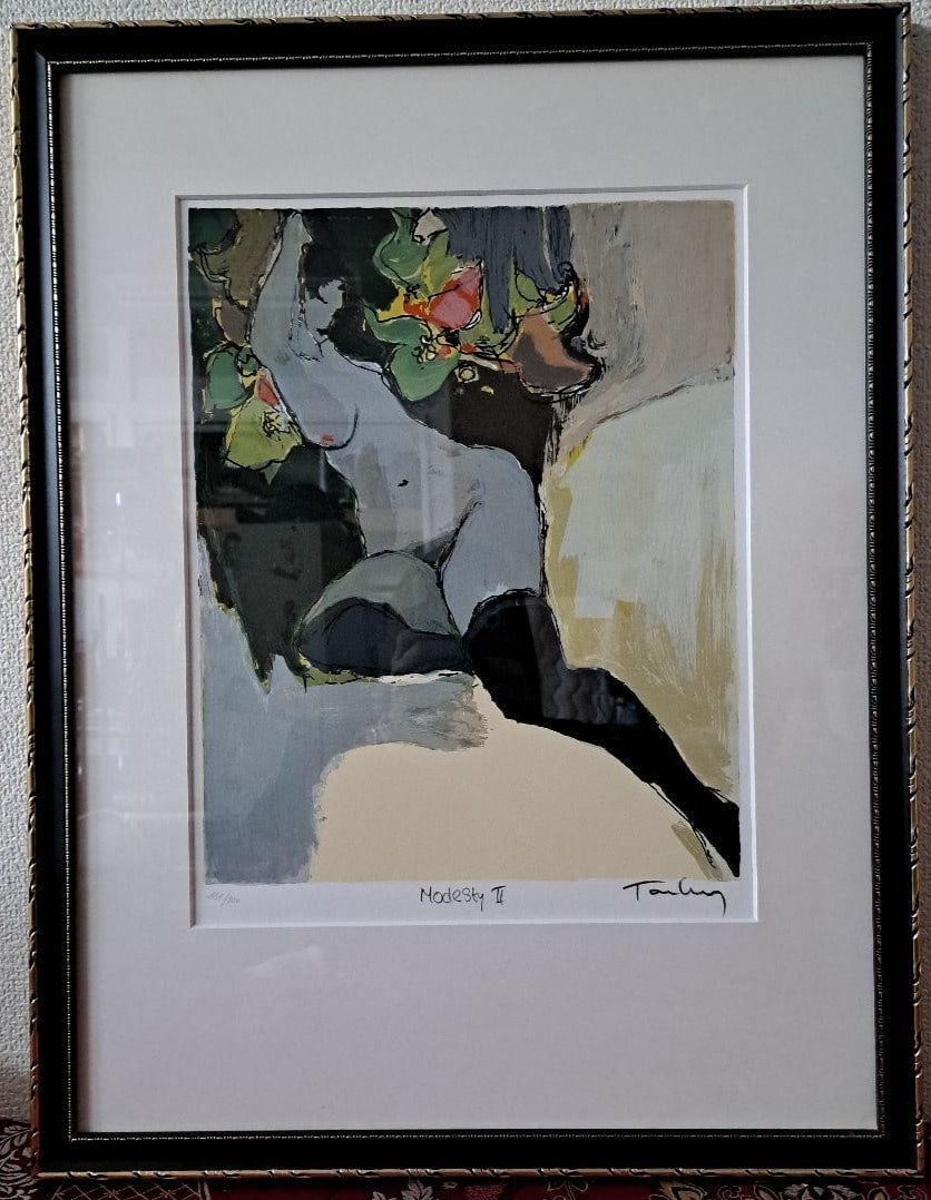 Itzchak Tarkay "Modesty II" Signed Limited Edition Lithograph 181/ 300 Framed (1 of 9)