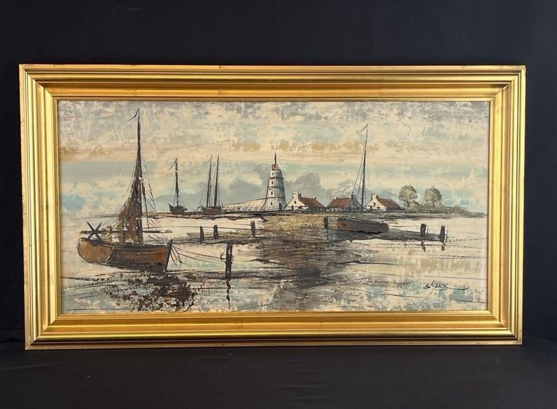 T Sterk Oil Painting Low Tide Dutch Coastal Art COA Large: T Sterk Oil Painting Low Tide Dutch Coastal Art COA Large Item Specifics: Artist: T. Sterk Unit Of Sale: Single Piece Signed By: T. Sterk Signed: Yes Size: Large Material: Canvas Framing: Framed Regio