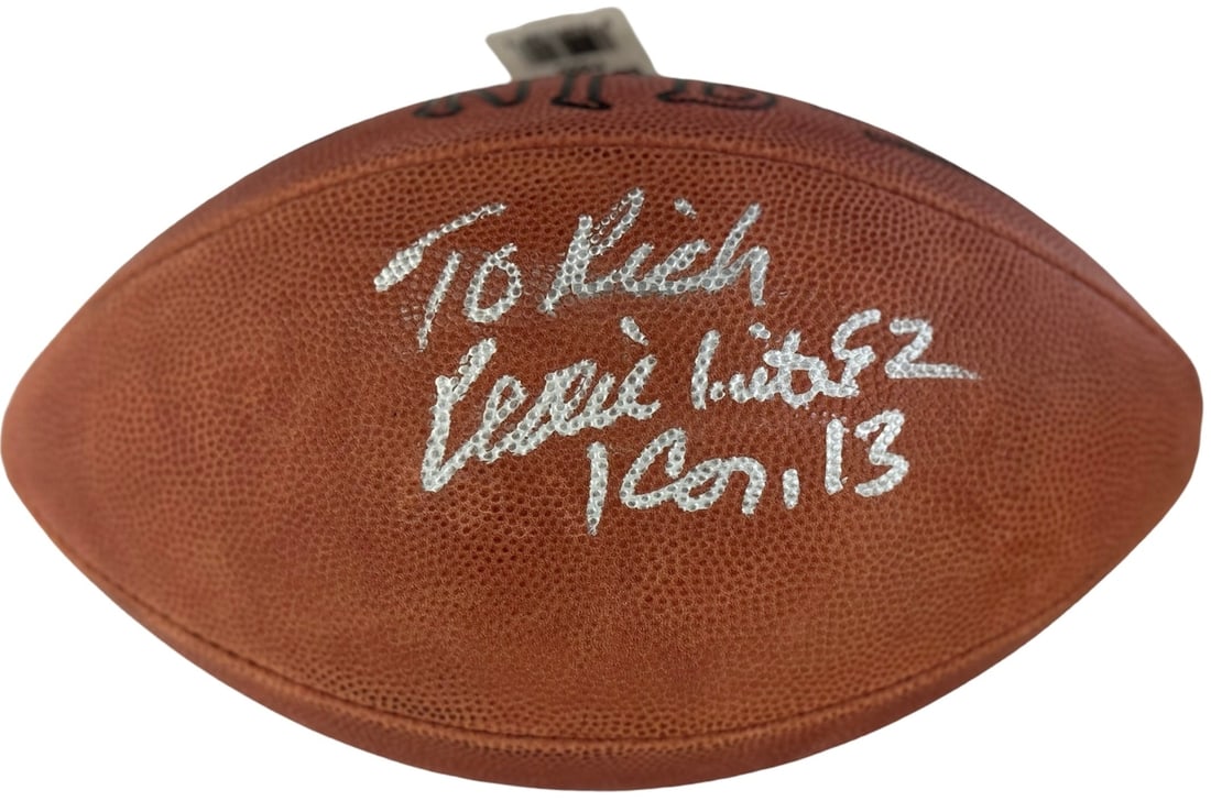 White Autographed Official NFL Football By Reggie (1 of 4)