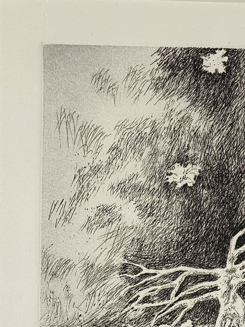 Italian Modernist Pericle Fazzini Signed Tree Etching Composition - 5