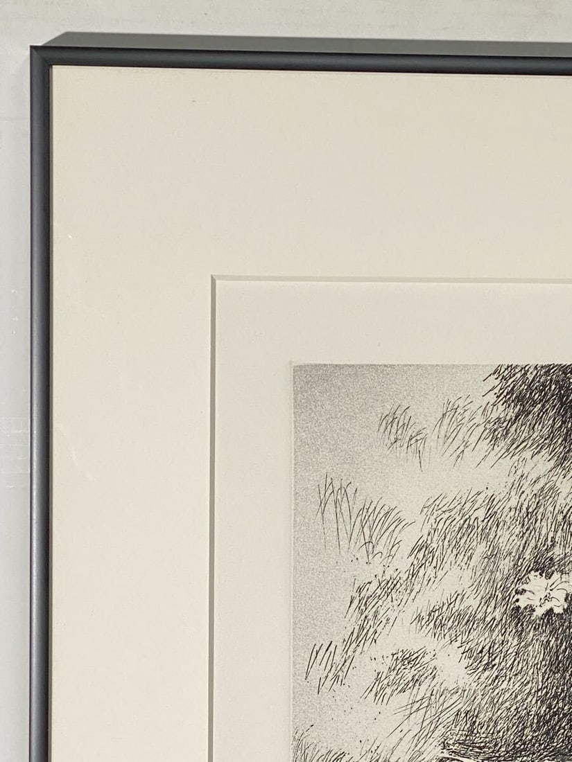 Italian Modernist Pericle Fazzini Signed Tree Etching Composition - 9
