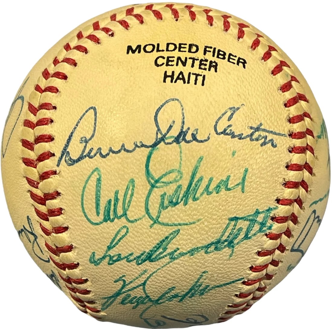 MLB Legends Autographed Official Braves Logo Baseball (JSA) - 3