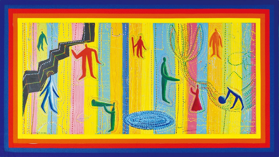 Akihiro Watabiki Mixed Media on Paper CAST0262 Large Contemporary Art (1 of 12)