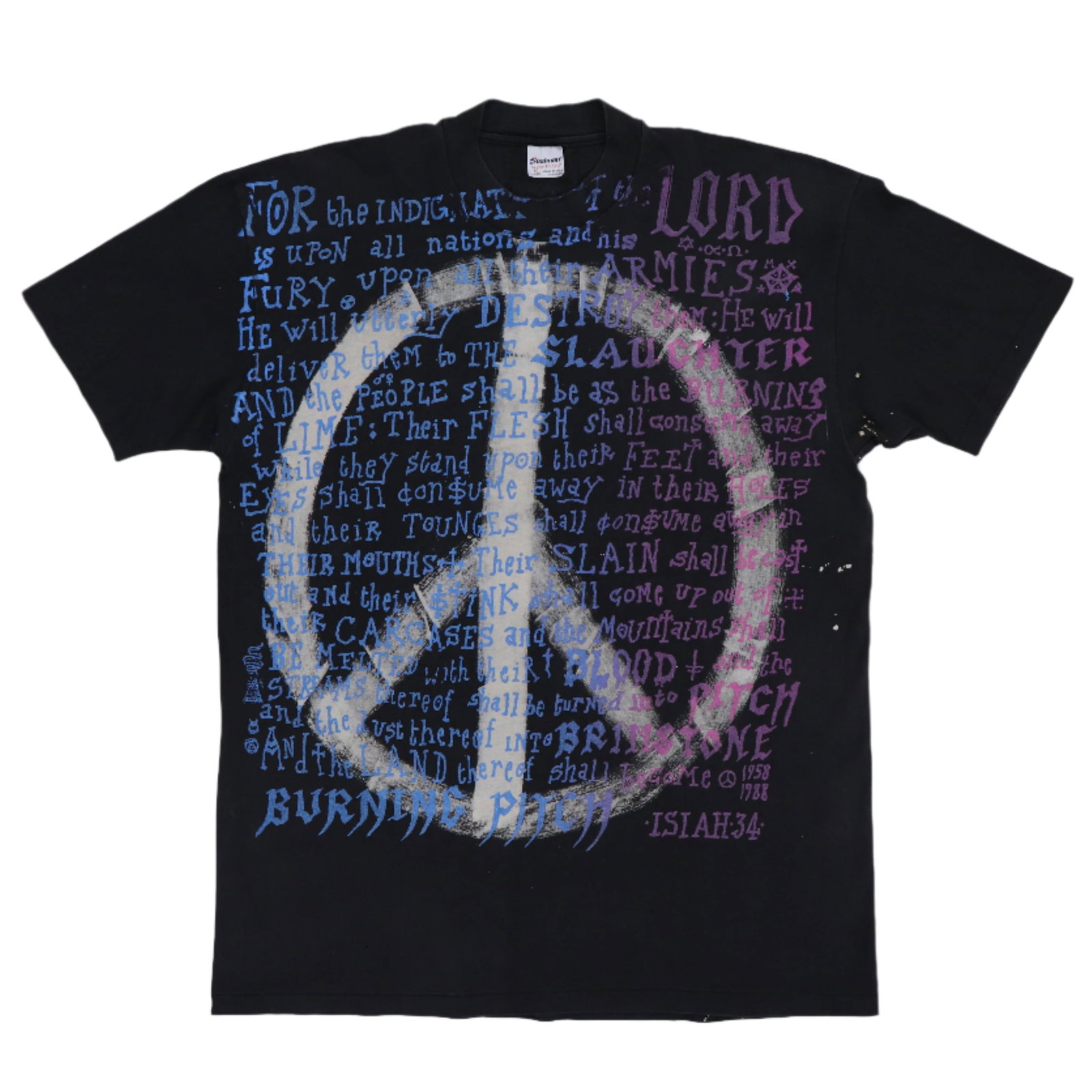 1980s Aleister Crowley Peace Mosquitohead Shirt: 1980s Aleister Crowley Peace Mosquitohead Shirt Extra Large Vintage Aleister Crowley Peace Mosquitohead Shirt. This original 1980s vintage shirt features a striking black design with small holes throu