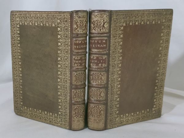 1541 Robert Estienne New Testament Latin Red Ruled Morocco Binding (1 of 10)