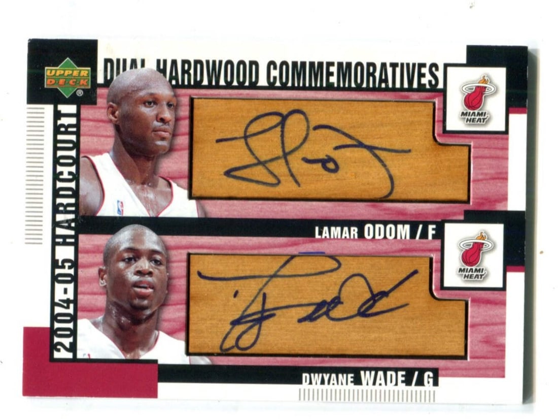 Dwyane Wade/ Odom 2003 Upper Deck Dual Hardwood Commemoratives Card (1 of 2)