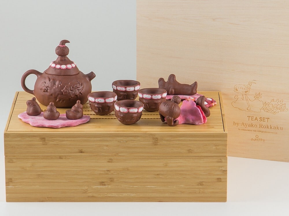Ayako Rokkaku Limited 225 Original Tea Set Pottery Teapot Box with COA (1 of 4)