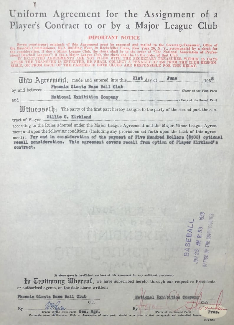 Autographed By Horace Stoneham Jsa (1 of 2)