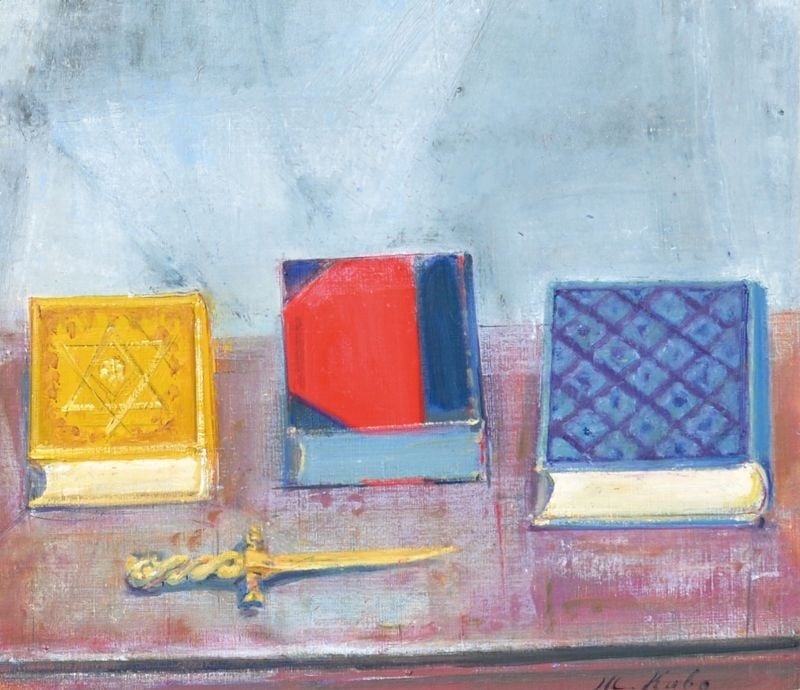 Kubo Oil Painting Still Life Books Framed Japanese Yoga Art: Kubo Oil Painting Still Life Books Framed Japanese Yoga Art Item Specifics: Artist: Mamoru Kubo Subject: Still Life with Books Material: Oil Painting Style: Japanese Year Of Production: 2010 Product D