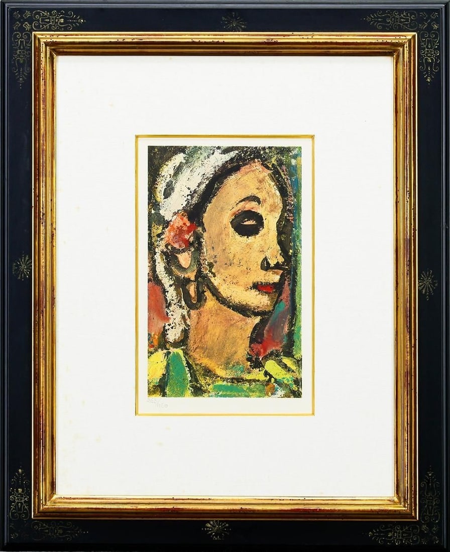 Georges Rouault VISAGE Lithograph 1969 ED 253/ 450 Framed Authentic Print (1 of 9)