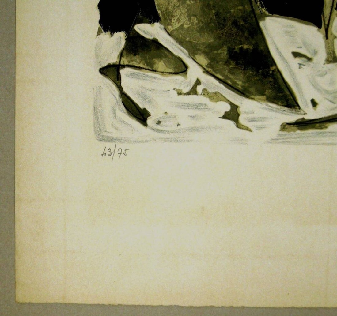 VENARD ED75 LITHOGRAPH PRINT SIGNED NUMBERED MER ROUGE - 7