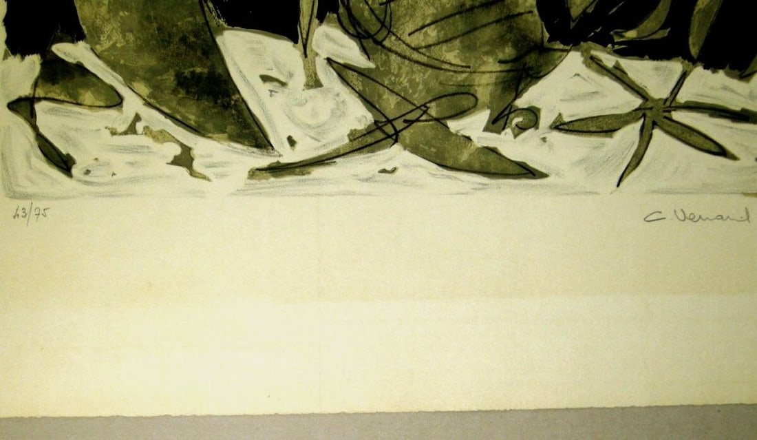 VENARD ED75 LITHOGRAPH PRINT SIGNED NUMBERED MER ROUGE - 8