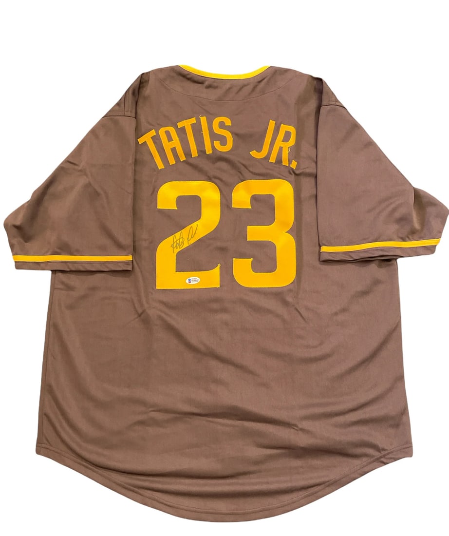 Padres Jersey San Diego Custom BVG Jr Tatis Fernando Autographed (1 of 1)