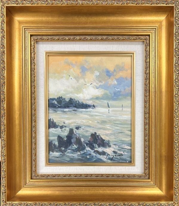 Benjyamin MAS Seascape Oil Painting Signed Framed w COA Sketch Set (1 of 9)