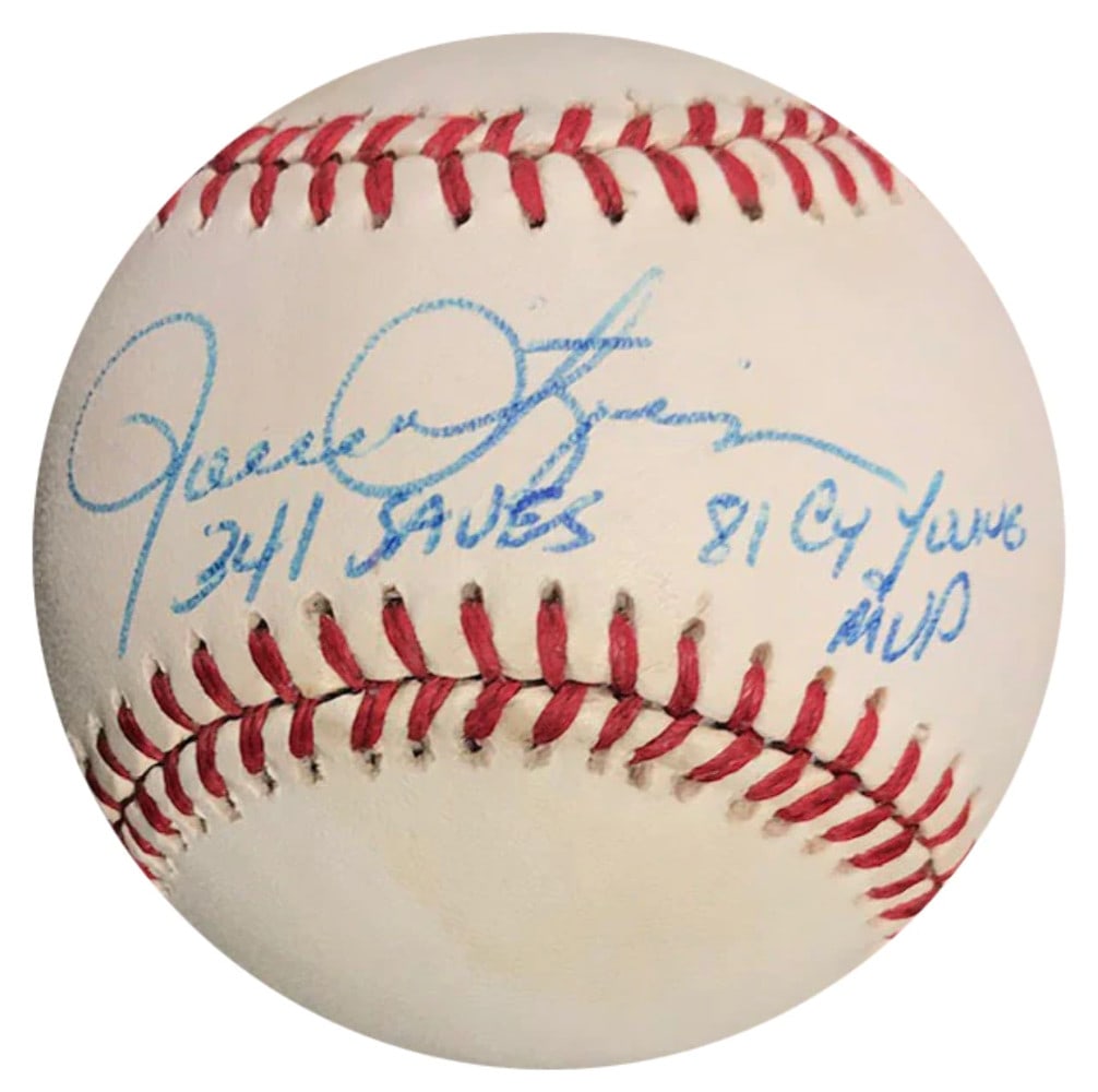 Fingers Rollie "341 Saves 81" Cy Young MVP Autographed Baseball: Fingers Rollie "341 Saves 81" Cy Young MVP Autographed Baseball Item Specifics: Signed in blue pen across the sweet spot of an Official American League Baseball Autograph is authenticated by , and wil